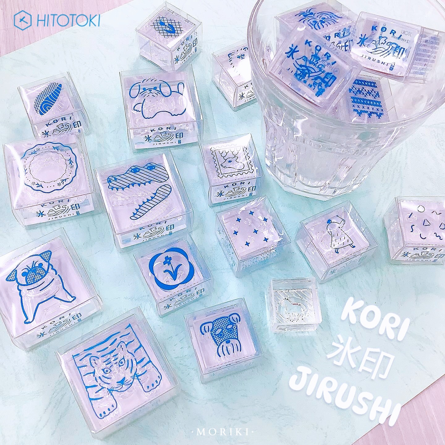 日本冰印透明可爱迷你手帐文具素材亚克力印章