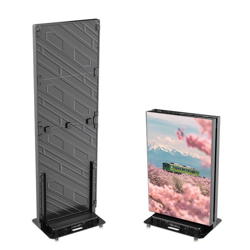 Pantalla de cartel LED máquina de publicidad plegable P1.86P2P2.5 pantalla de visualización vertical interior de alta definición de tienda de ropa