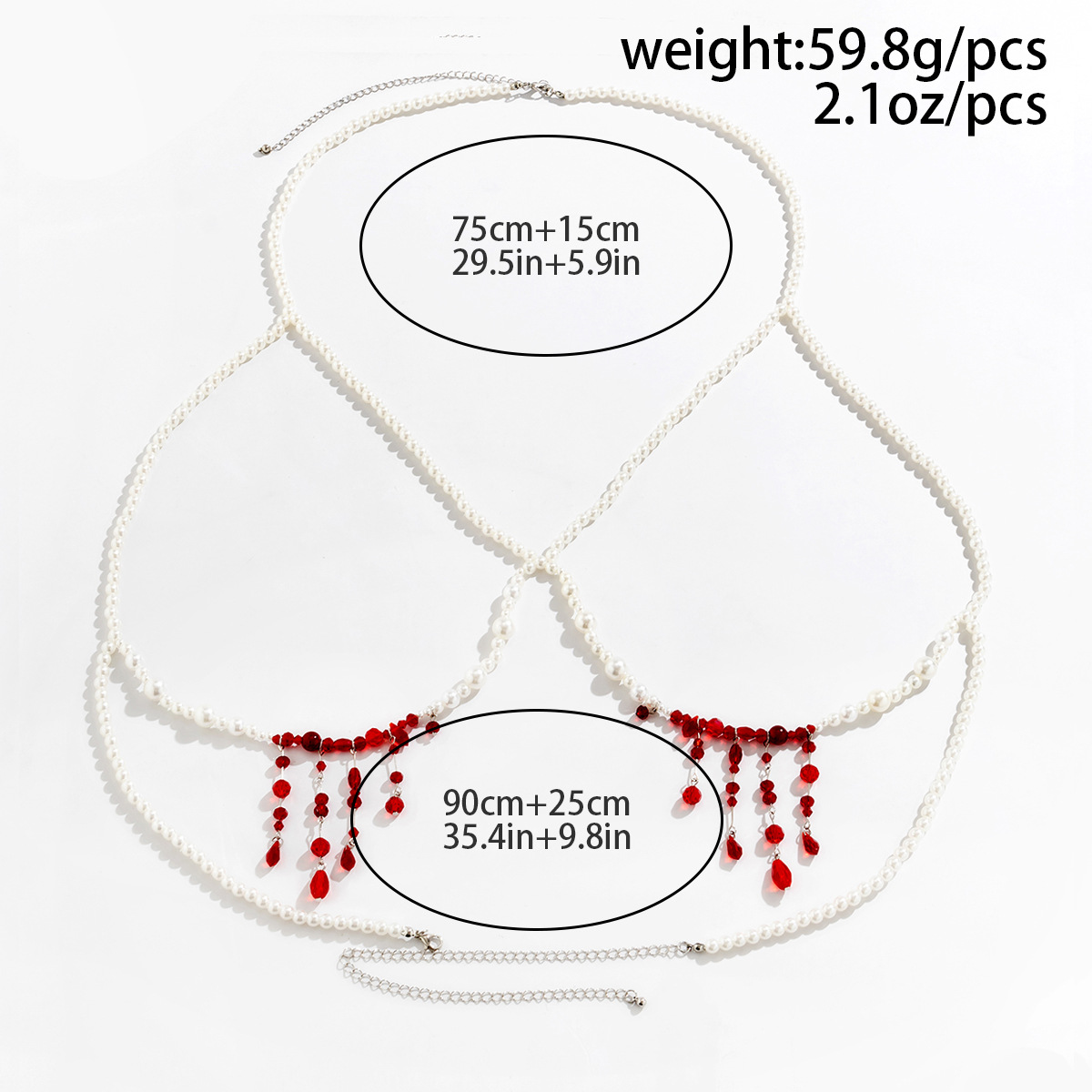 Collana con colletto con frange, dolce e fresco, stile gotico, con goccia di sangue, personalità di Halloween, girocollo con perline_voghion.com