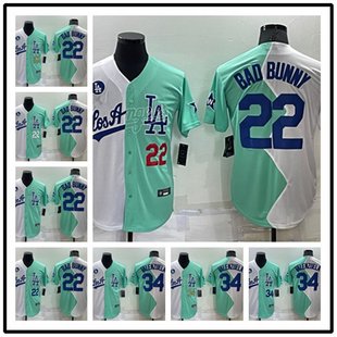 New 2022 Half Men's Baseball Suit Dodgers 22#34#50#10# Elite Edition Fan Embroidered Jersey