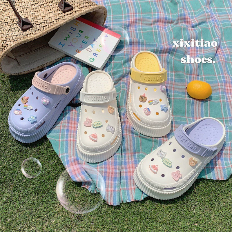 2024 новые пещерные туфли креативные новые приморские пляжные сандалии женские летние топающие фекалии LNS увеличивают наружную одежду