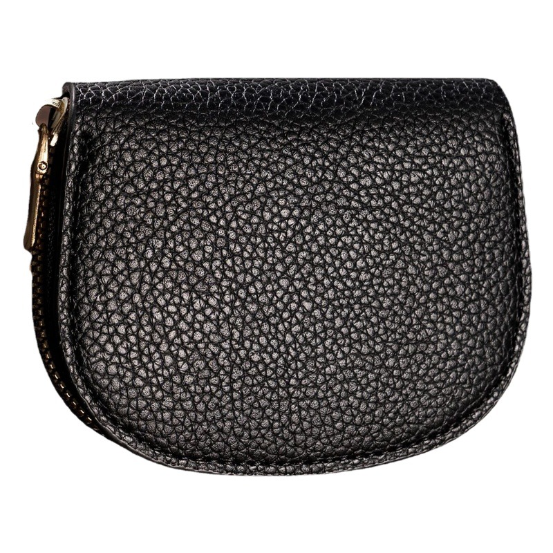 Transfronterizo emitió una pequeña bolsa de tarjetas de órgano semicircular de concha fresca, funda protectora de tarjeta de múltiples tarjetas, bolsa de almacenamiento de tarjeta de crédito