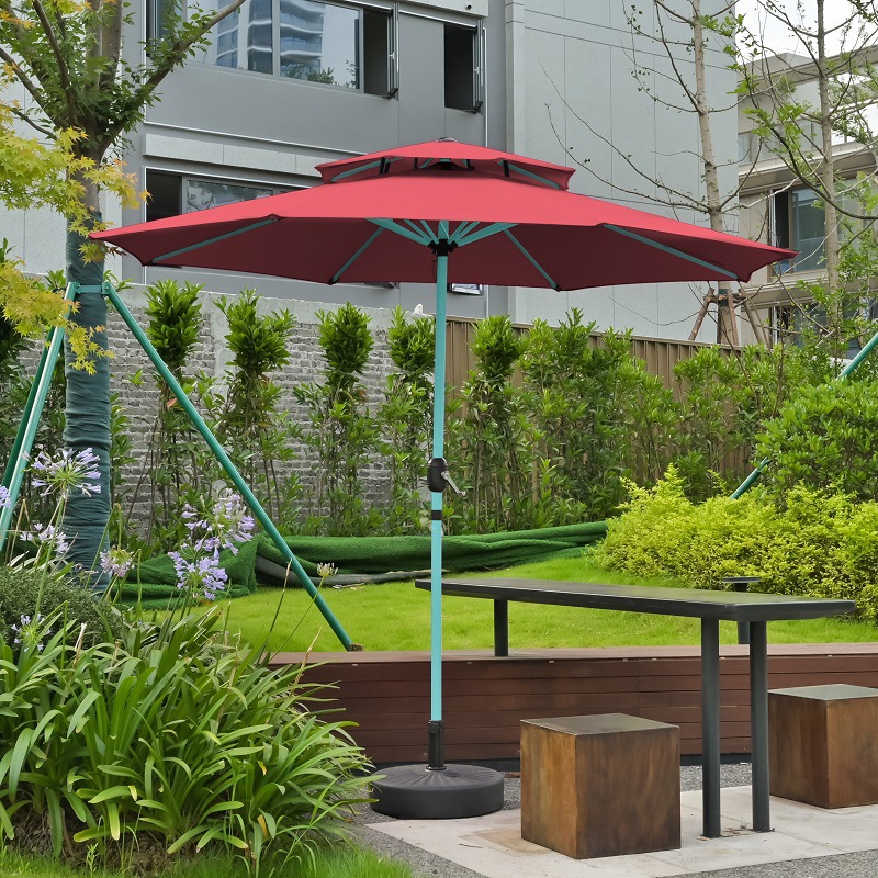 2.7 Mihu paraguas azul barra paraguas al aire libre patio café terraza jardín lámpara solar paraguas villa pabellón image 10