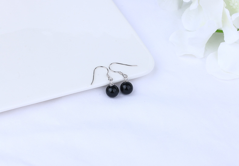 1 Pair 925 Sterling Silver Gem Geometric Drop Earrings display picture 21
