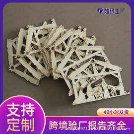 热销创意圣诞节挂牌木片挂件diy装饰木质挂饰木质工艺品激光木片