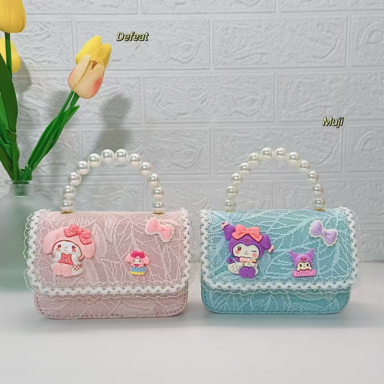 Melaty Kulomi bolso de cambio para niños niñas bolso de perlas bolso de hombro bolso de cadena bolso de princesa