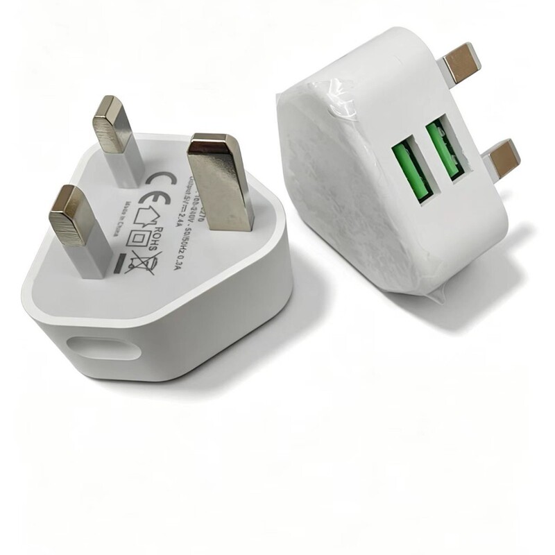 British Standard Dual USB Charger 5V2.4A Power Adapter Hong Kong Version Three-Pin Plug Mobile Phone Fast Charging Head British Standard Dual USB Charger 5V2.4A Power Adapter Hong Kong Version Three-Pin Plug Mobile Phone Fast Charging Head
