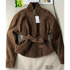 美拉德咖色收腰短外套韩系独特好看高级感轻熟风风风衣
