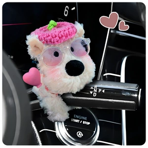 West Highland avtomobil sürət qutusu bəzəyi, plush kukla, daxili ornament