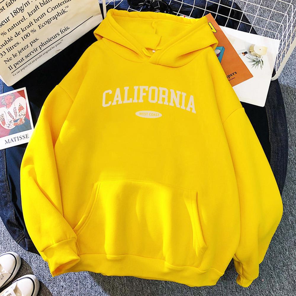 California West Coast Design Womens Hoody Hip Hop All-Match