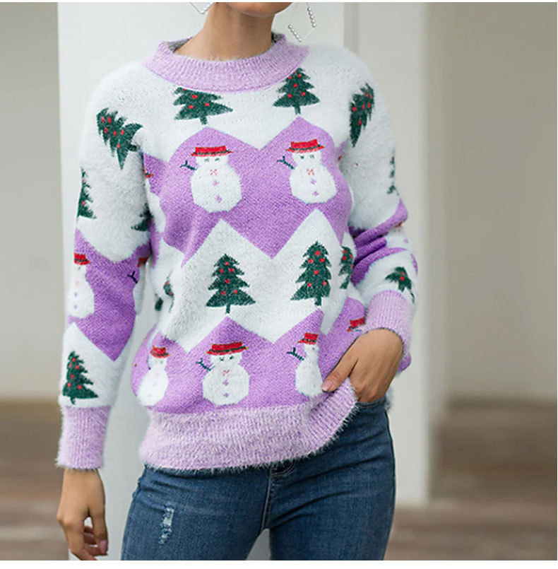 Winter Season Women's Gender Christmas Style Wholesale Women's Christmas Christmas Tree Snowman Long Sleeve Sweaters & Cardigans