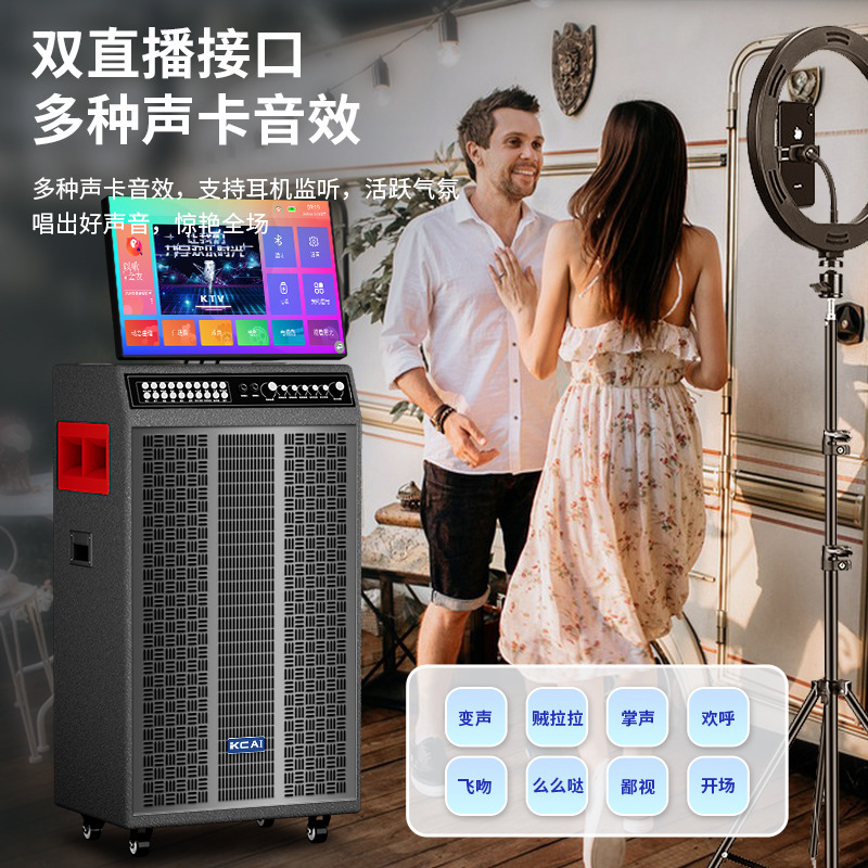 家庭KTV音响卡拉OK智能点歌一体机家用k歌户外直播广场舞音响大屏|undefined