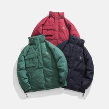 冬季时尚港风纯色情侣款棉衣加厚外套刺绣小标简约风MY002 P-130