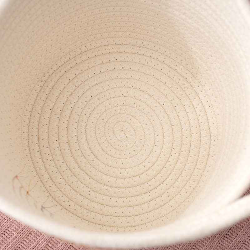 Venta al por mayor cesta de almacenamiento de cosméticos de escritorio libro revista organización cesta de almacenamiento de punto bordado creativo cesta de almacenamiento portátil