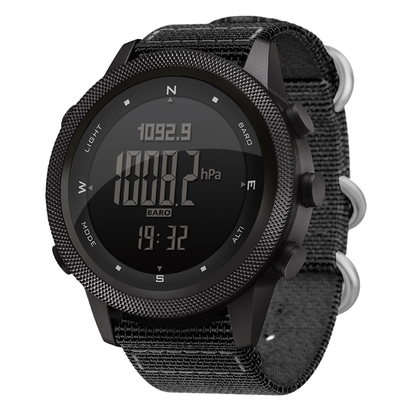 Hombres al aire libre reloj electrónico altura cronómetro raqueta presión de aire Temperatura brújula multifuncional impermeable reloj deportivo