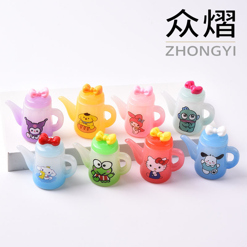 创意仿真三丽鸥茶壶系列套装 diy盲袋配件儿童玩具过家家桌面摆件|undefined