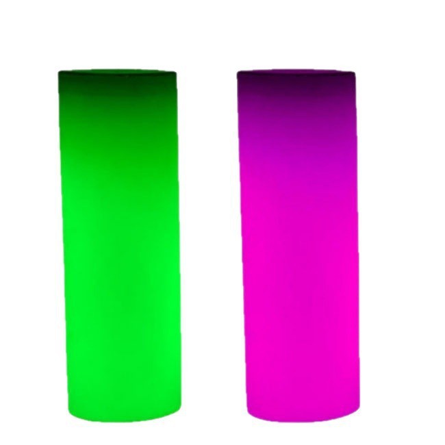 Transfronterizos hot sale LED iluminado gran recipiente de maceta redonda creativa lámpara de rotación moldeado RGB maceta de escritorio a todo color