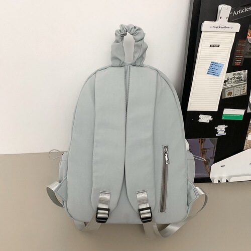 Backpack for Girls Students (3-6 years) - Pure Color Simple Double Strap Bag, Mallow Color, Suitable for Primary and Middle School Students, Study Commute Bag