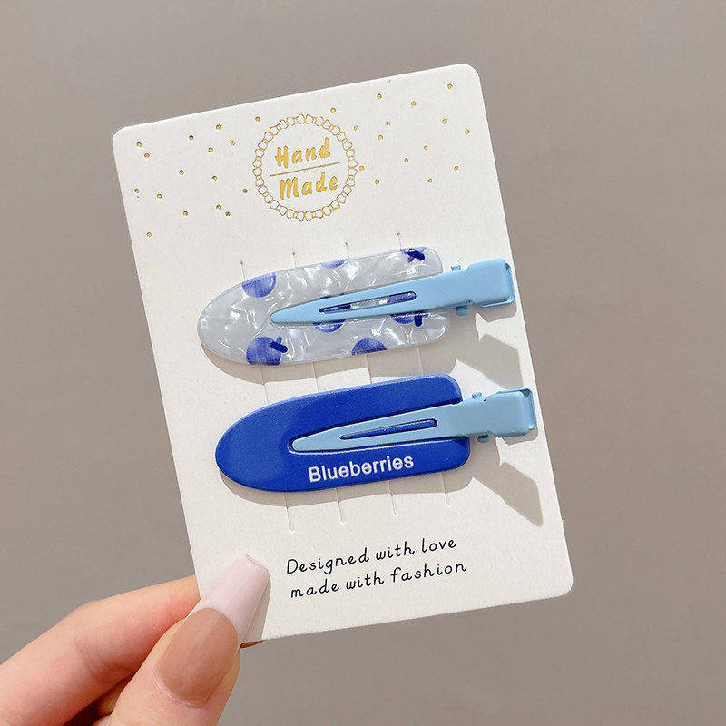 7# blueberry broken hair clip 2 pieces 6cm