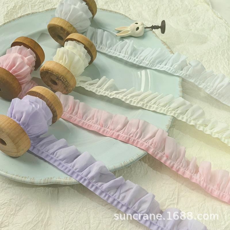 木耳边弹力松紧荷叶边DIY窗帘边书衣布艺bjd娃 娃衣袖口装饰辅料
