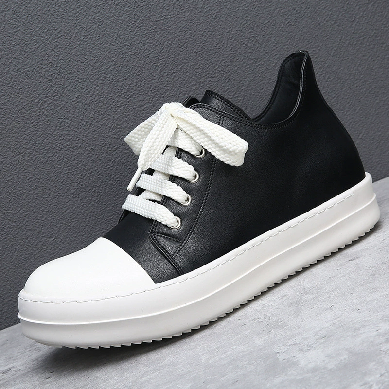 ro shoes, мужская повседневная обувь из натуральной кожи, спортивные кроссовки на толстой подошве, мужские кроссовки из натуральной кожи, новинка 2025 года, модная китайская обувь, увеличивающая рост