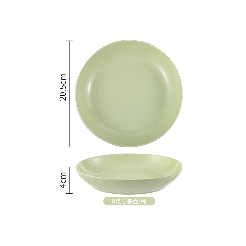 Juego de vajilla de cerámica, platos para el hogar, combinación de tazón de arroz de estilo crema, regalo de alto valor, tazón fresco pequeño
