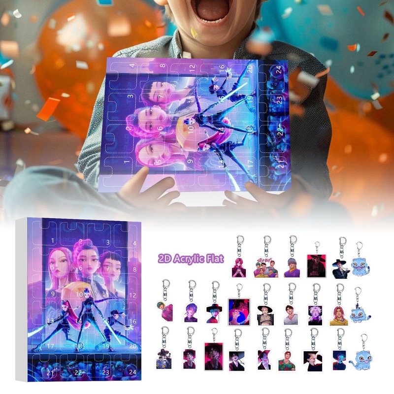 跨境KPOP猎魔女团圣诞倒计时日历盲盒车载背包亚克力钥匙扣挂饰|undefined