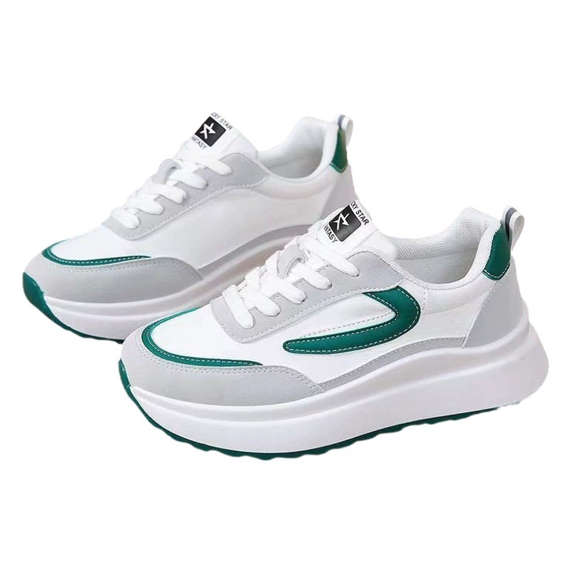 Женская Спортивная Белая обувь на мягкой подошве, новая осенняя дышащая узкая стопа, нескользящая легкая обувь для бега, Женская Повседневная толстая подошва