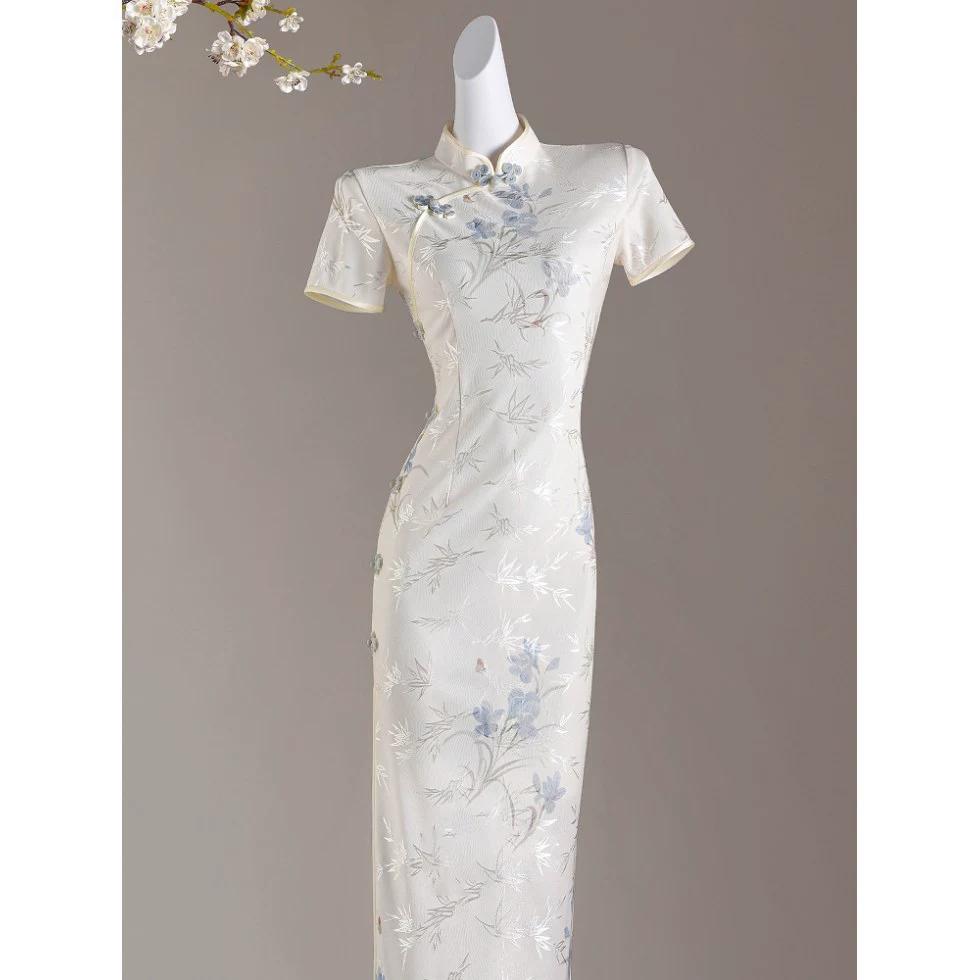 Красивый чонсам, новая китайская мода, можно носить ежедневно для помолвки, 2025 новый стильный элегантный принт улучшенный для молодых девушек