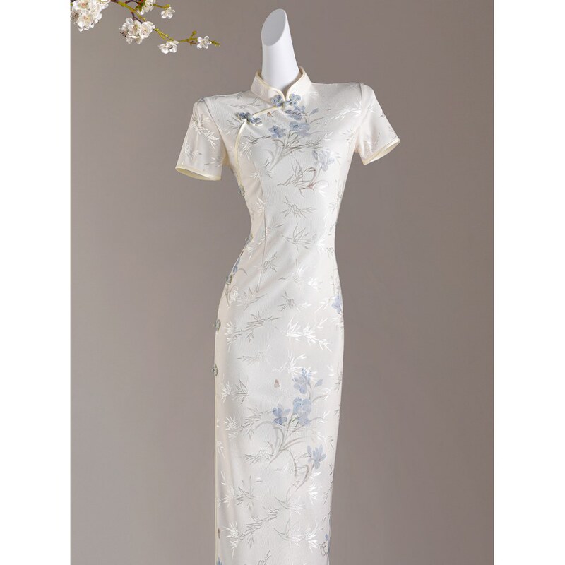 Beautiful Cheongsam, New Chinoiserie, Can Be Worn Daily for Engagement, 2025 New Classy Elegant Printed Improved Young Girl Beautiful Cheongsam, New Chinoiserie, Can Be Worn Daily for Engagement, 2025 New Classy Elegant Printed Improved Young Girl