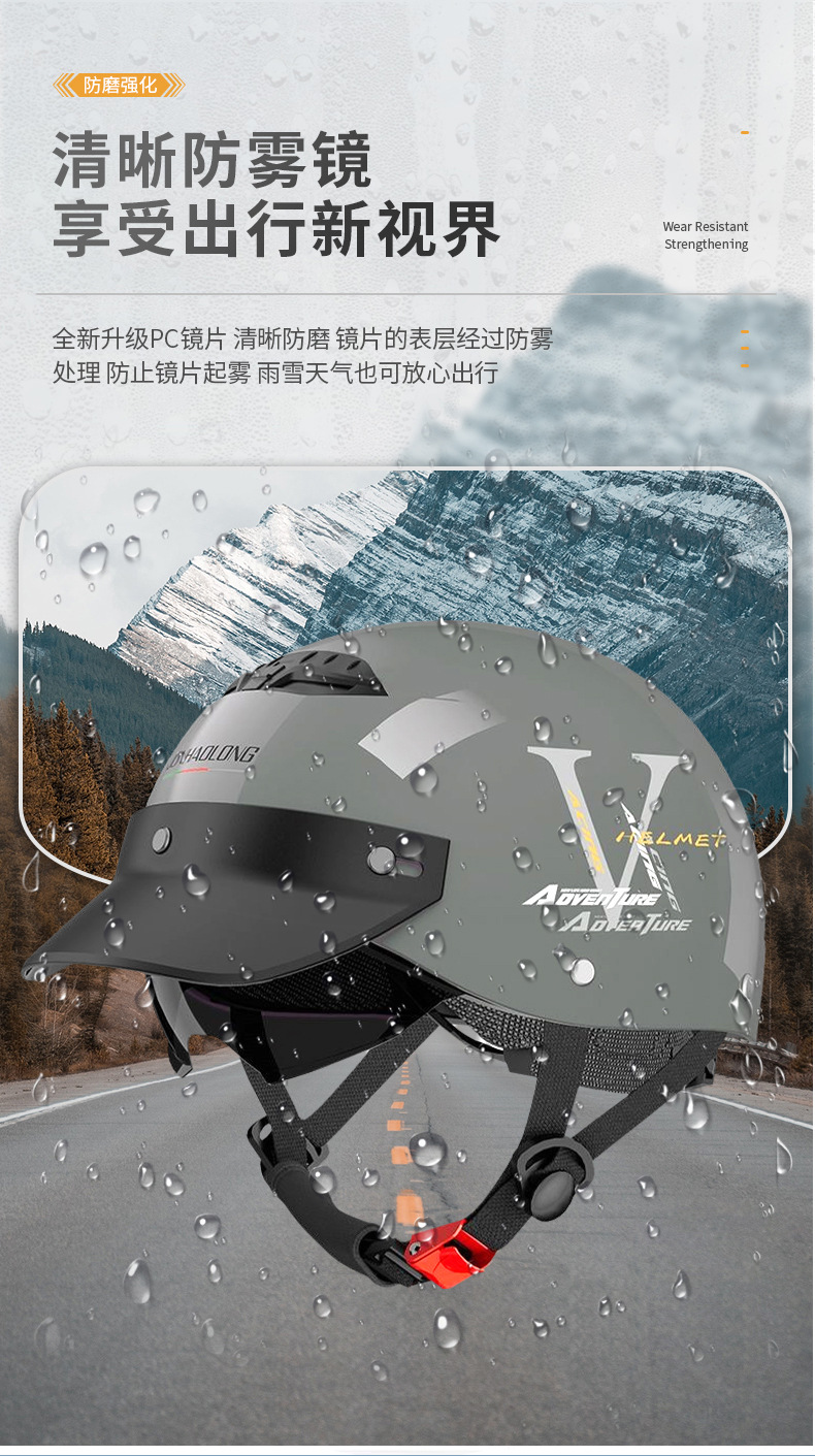 3C Certified Motorcycle Half Helmet for Men and Women