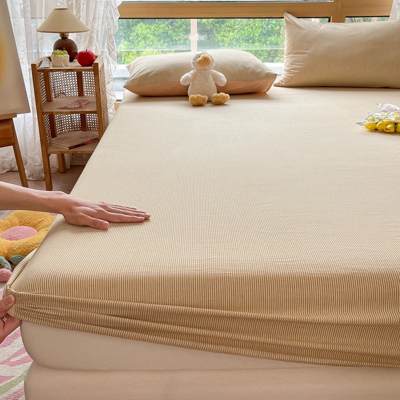 Sombrilla de cama de algodón de una sola pieza sábana antideslizante de algodón puro hombre 1.8m estuche protector de colchón Simmons estuche antipolvo 2025 nuevo estilo