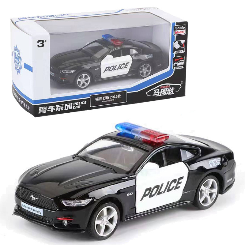 Cross-border children 1:36 alloy Ma Ke simulation police car model toys back to force toys wholesale