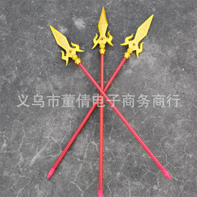 批发哪吒火尖枪红杆红缨枪可拆卸新枪舞台表演道具三国兵器景区刀|ms
