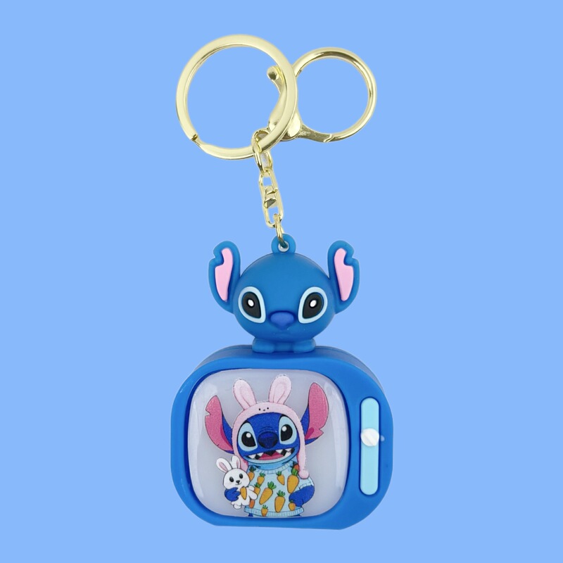 クリエイティブ発光ライト付きステッチテレビペンダントパンダ人形仏陀夜の光キーホルダー卸売|undefined