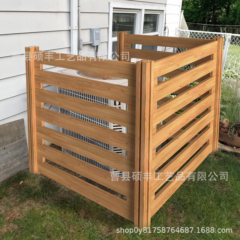 Wooden Air Conditioner Outdoor Unit Fence Outdoor Garden Compost Box Privacy Barrier Fence Removable Outdoor Garbage Fence