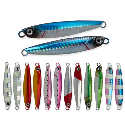 Iron plate road sub-bait quickly pumps falling lead fish iron plate fake bait for sea fishing and shore casting luminous laser road sub-iron plate bionic bait