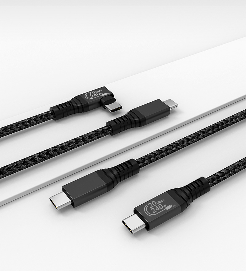 全功能typec数据线USB3.2c to c高清音视频投屏编织240W5A快充线-阿里巴巴