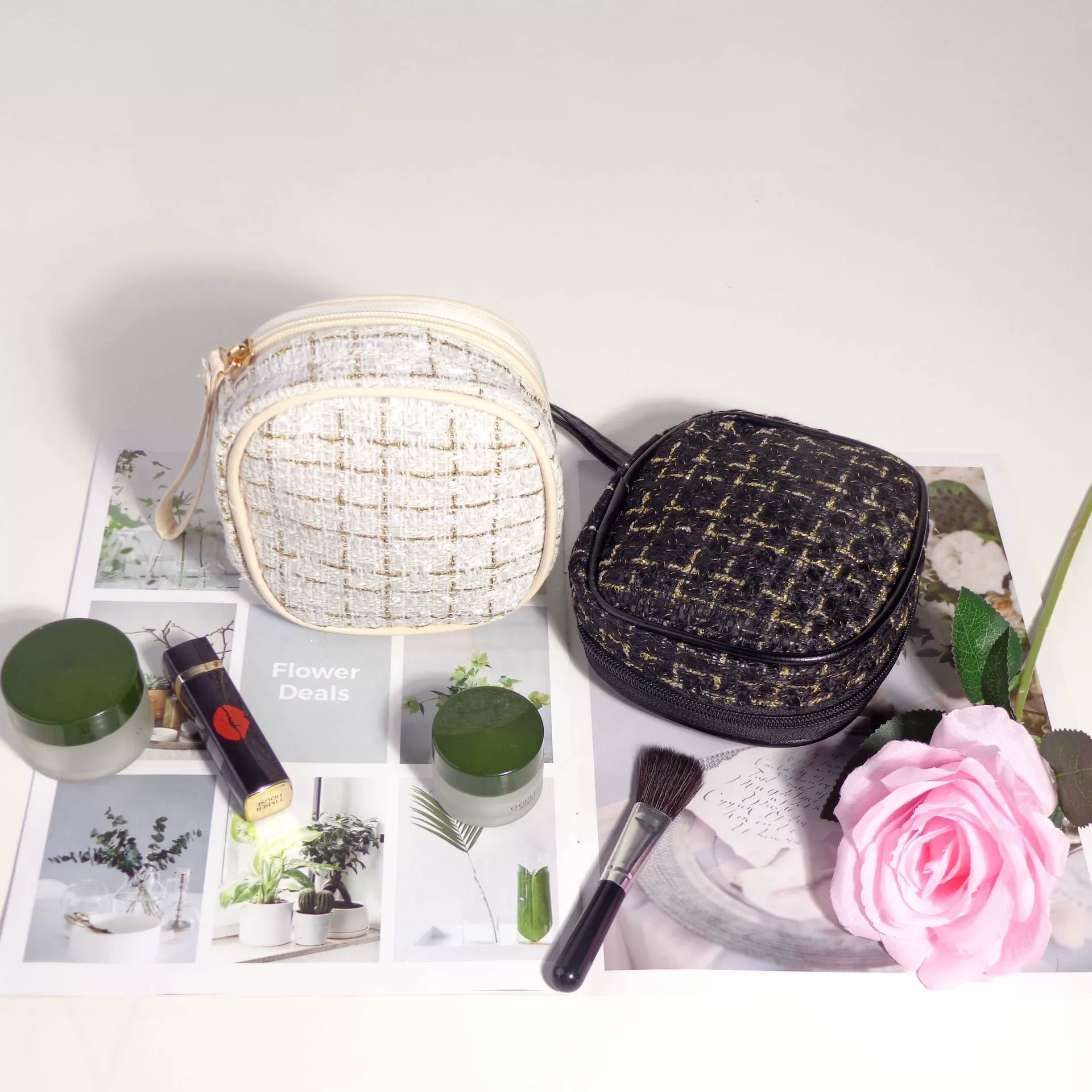 Модная помада, косметичка organizer, салфетки, сумка для хранения, стиль Chanel
