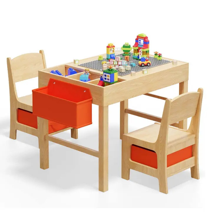 Customized Children's Study Tables and Chairs, Toy Tables, Lego Tables, Activity Tables, Wooden Kindergarten Tables