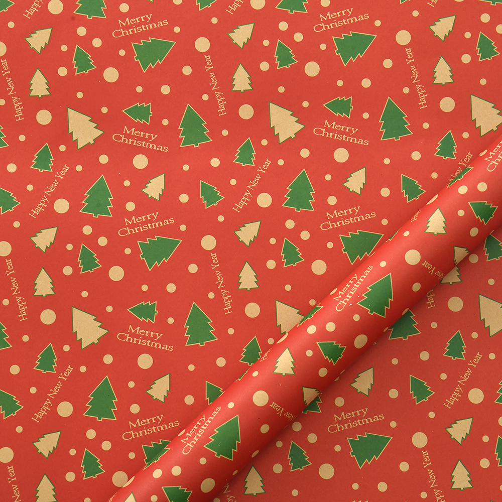 árbol de Navidad de fondo rojo; 50x70cm