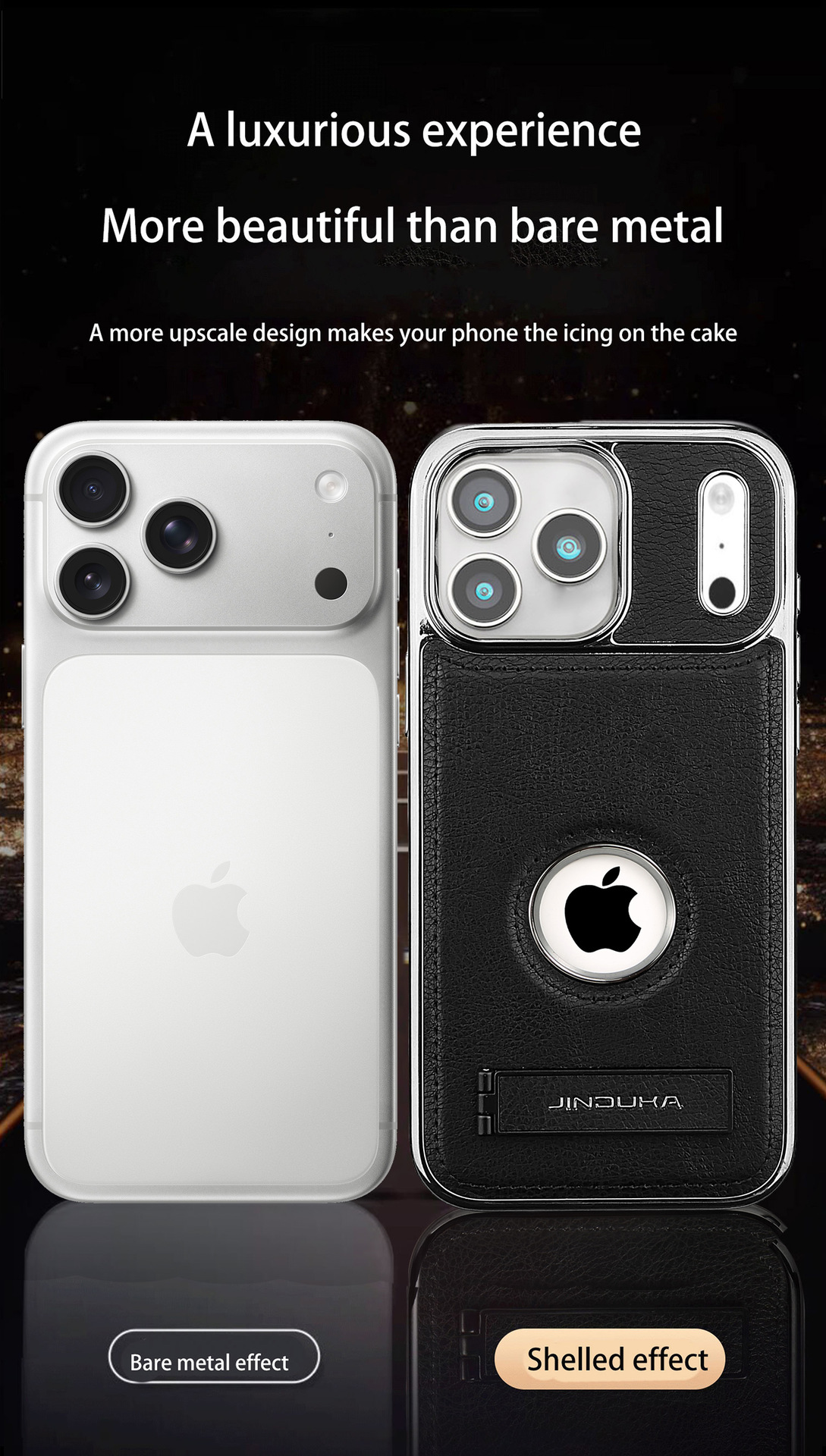 Ốp lưng da mạ điện kim loại cao cấp cho iPhone 16/17 Pro Max — [Da mạ đen] Giá đỡ lỗ lớn, [Da mạ điện màu nâu] Giá đỡ lỗ lớn, [Da mạ màu xanh] Giá đỡ lỗ lớn, [Da mạ điện màu tím] Giá đỡ lỗ lớn chi tiết 23