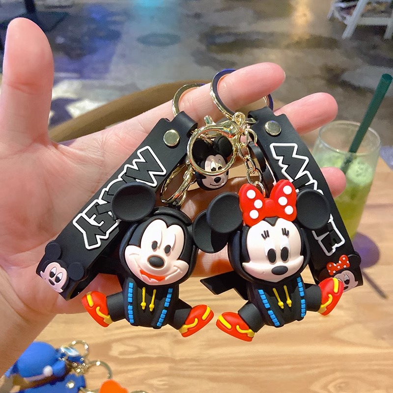 Bolsa puntada adornos muñeca pareja llavero exquisito llavero femenino lindo coche creativo colgante