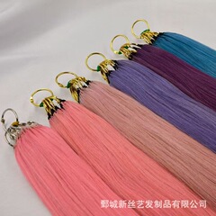 カラーフェザーヘアエクステ 新型第三世代ノーフォールドヘアエクステ 本物の髪613 # 羽根のように跡が残らないエクステ 人毛