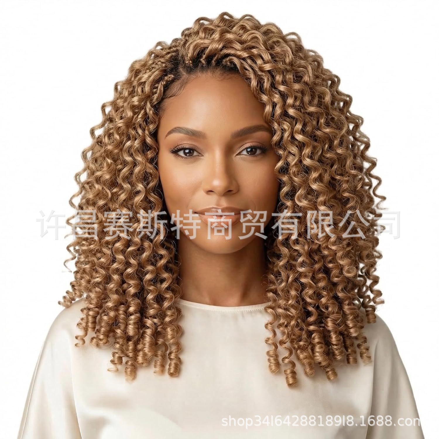 Cabello Rizado para Tejido Crochet Fibra Sintética para Trenzas y Extensiones