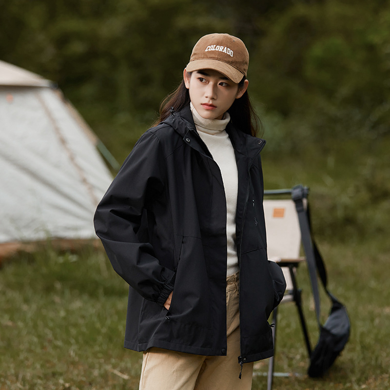 户外山系单层冲锋衣女春秋季防风防水薄款外套徒步运动登山服男潮|undefined