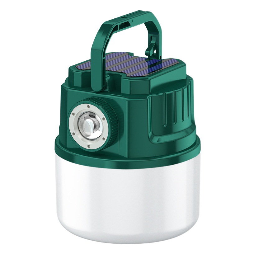 LED multifuncional solar camping luz hogar emergencia noche mercado puesto luz al aire libre USB carga camping Luz