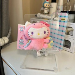 恐竜ハローキティ公仔かわいいピンクのぬいぐるみバッグのストラップに飾られたktシリーズのプレゼント