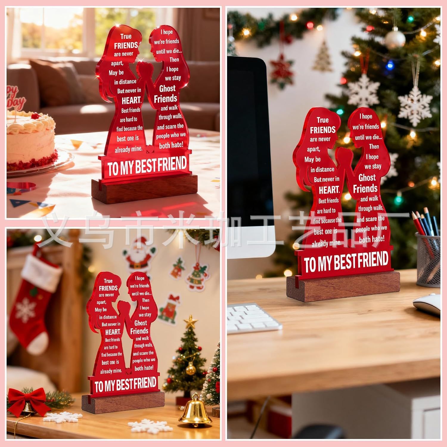 跨境新品亚克力人像母亲节情人节圣诞节家居工艺品桌面摆件