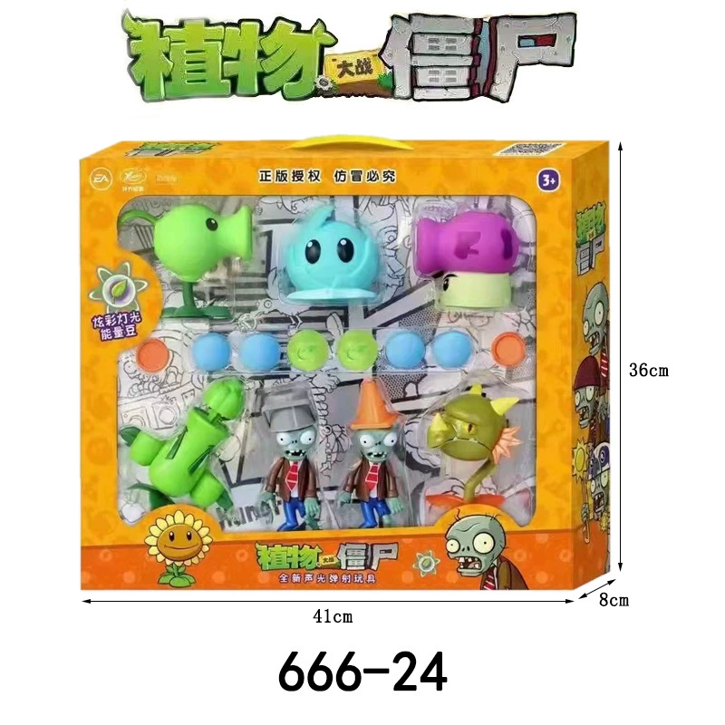 Оригинальная игра Plants vs. Zombies, реалистичная игрушка, набор со световой музыкой
